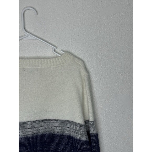 Fate Anthropologie Sweater XL Womens Fuzzy Colorblock Striped Trendy Crew Soft - Picture 8 of 14